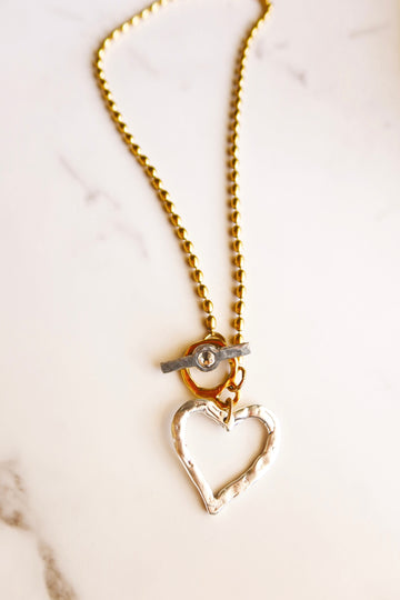 Emily Necklace Open Heart Silver